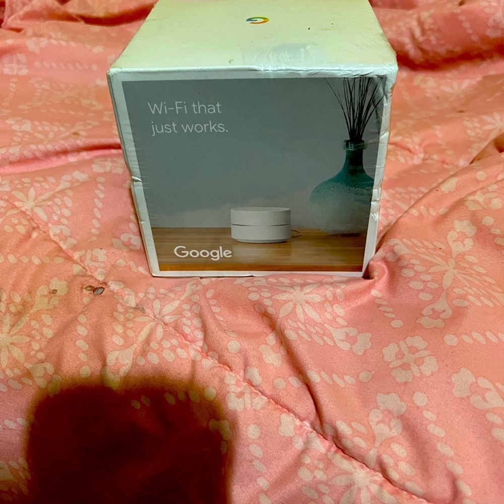 Google Mesh Router. Covers 1,500 sq ft of your property.